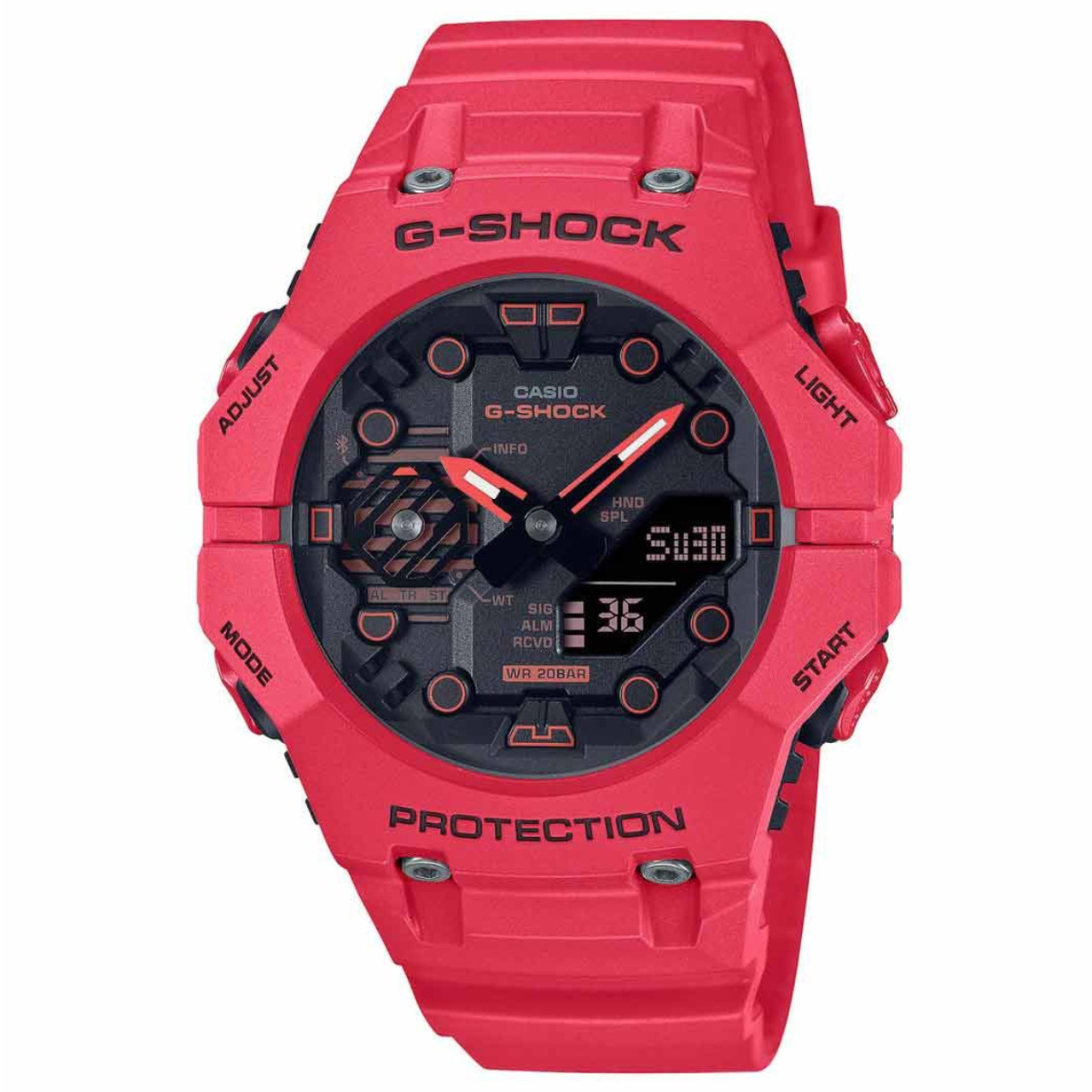 G-Shock Bluetooth Integrated Red Bezel and Resin Band Watch GA-B001-4AER