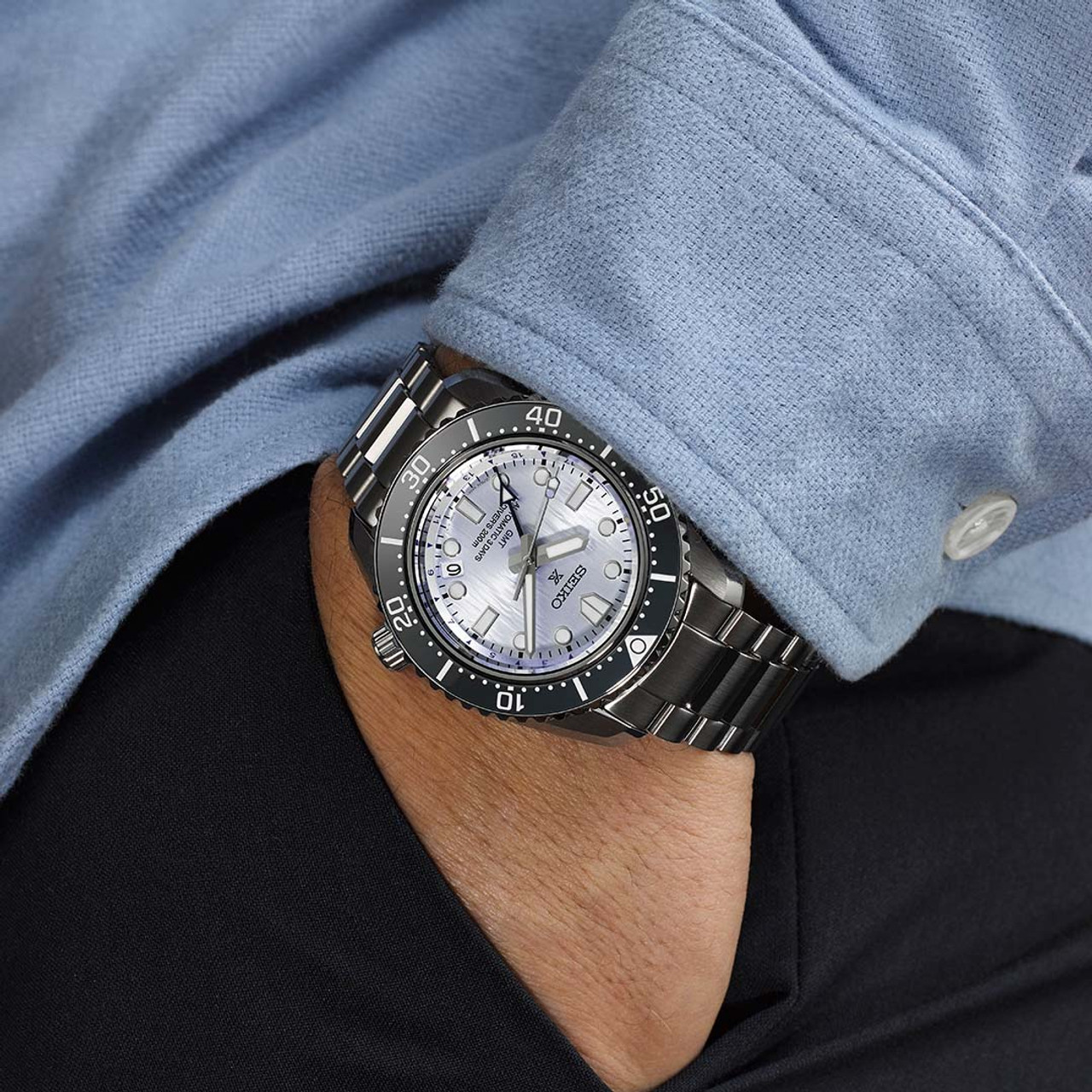 Seiko SPB385J1 | Prospex Limited Edition GMT Glacier Blue Watch