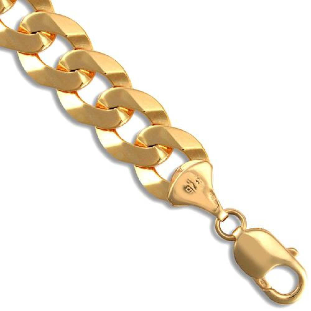 9ct Yellow Gold Flat Curb Bracelet