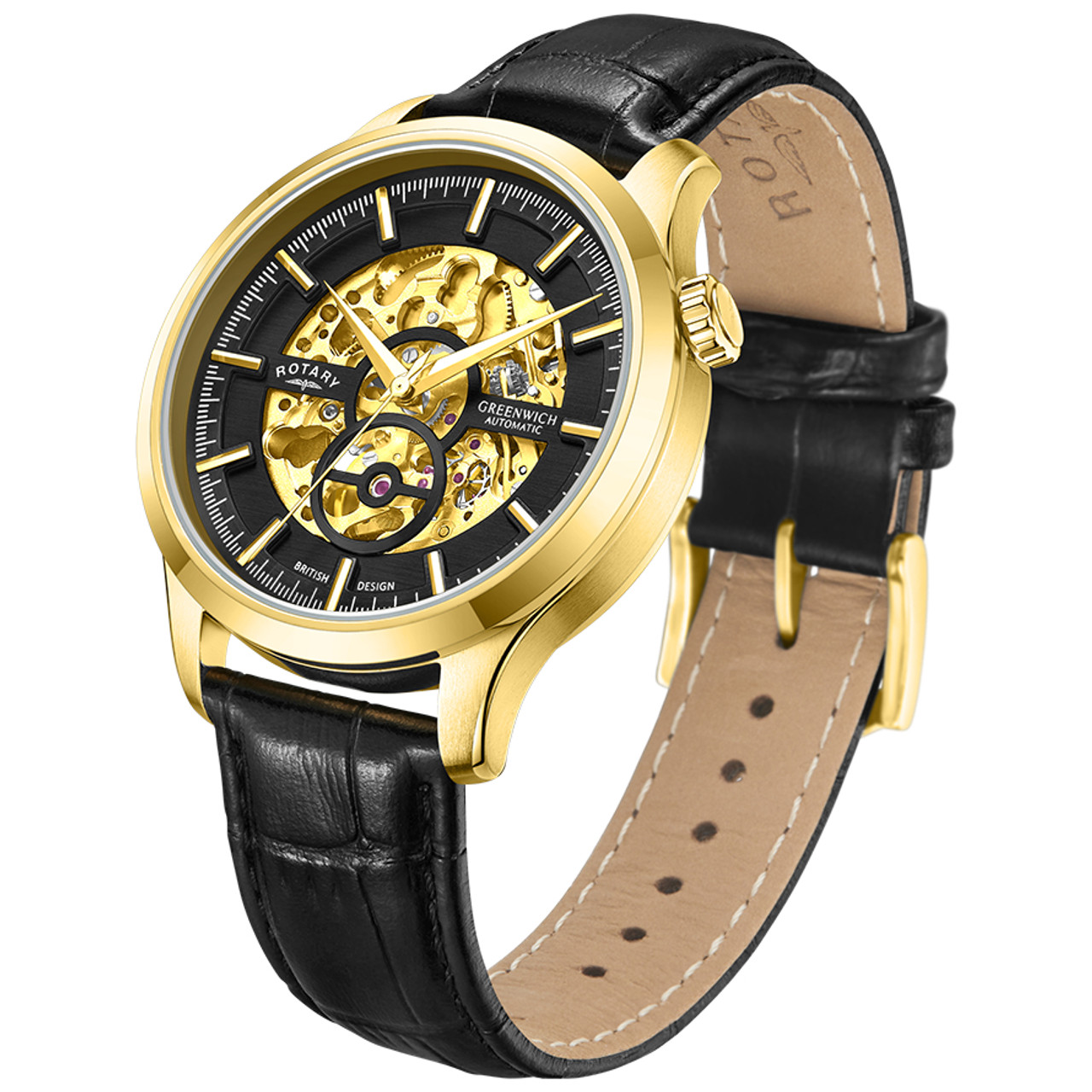 Rotary Greenwich Skeleton Men s Automatic Watch GS02948 04