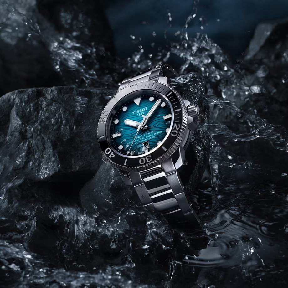 Tissot chrono腕時計brightwin 2gether bright Tissot Seastar 2000 Powermatic 80 Blue Watch T1206071104100