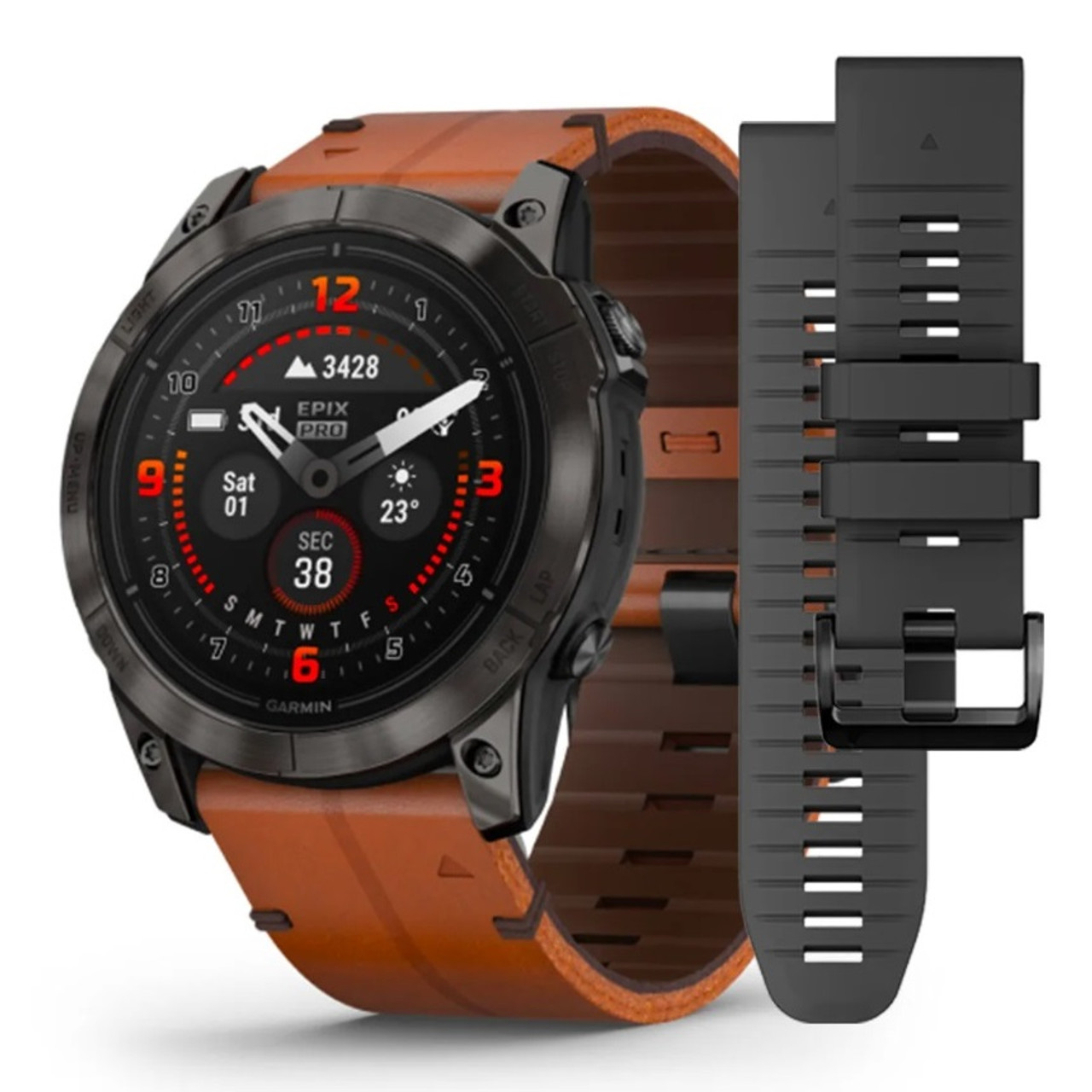 GARMIN epix Sapphire Carbon Gray DLC Ti（Epix Pro (Gen 2