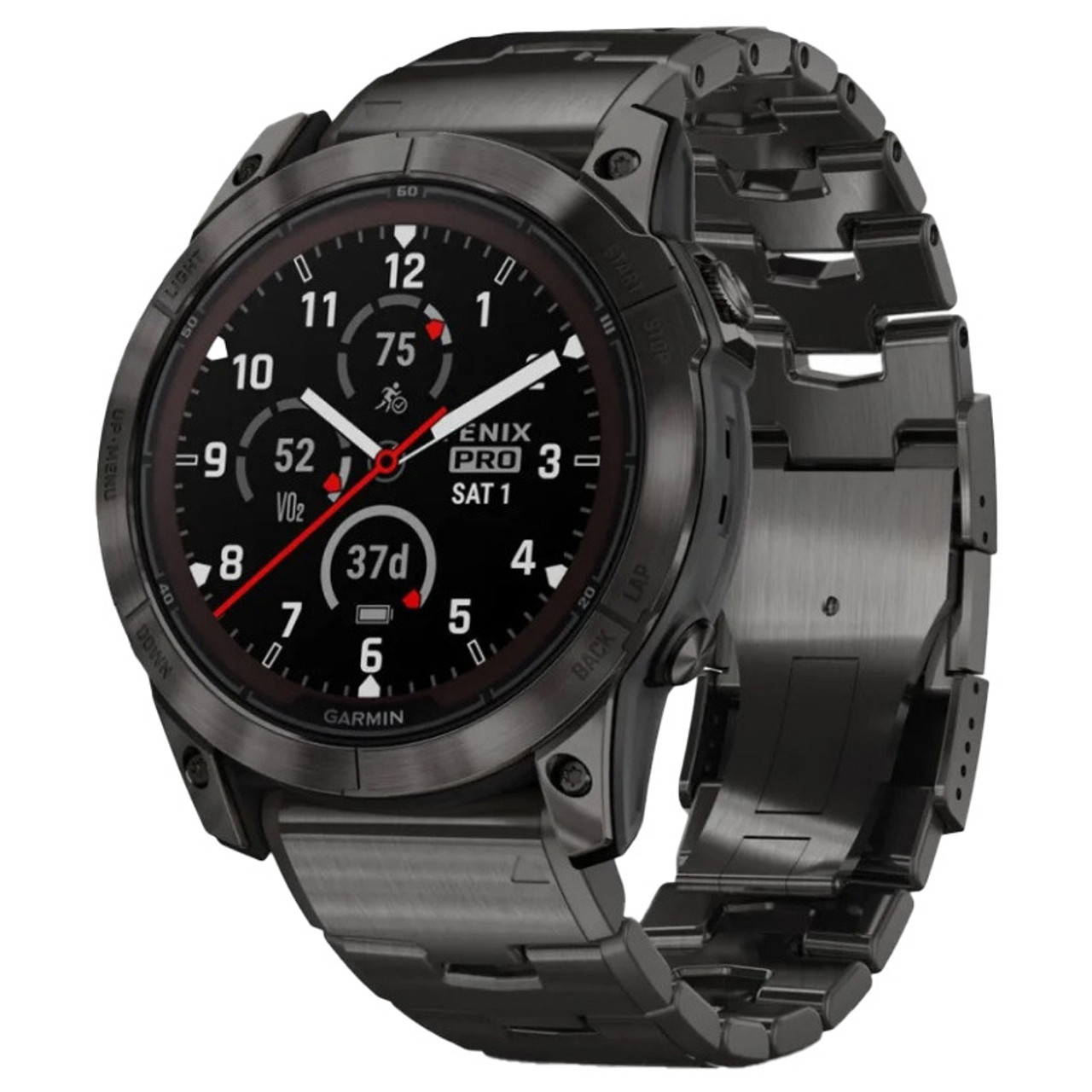 Garmin Fenix 7X Pro Sapphire Solar Watch | 51mm | Titanium | Carbon Grey  Metal Band