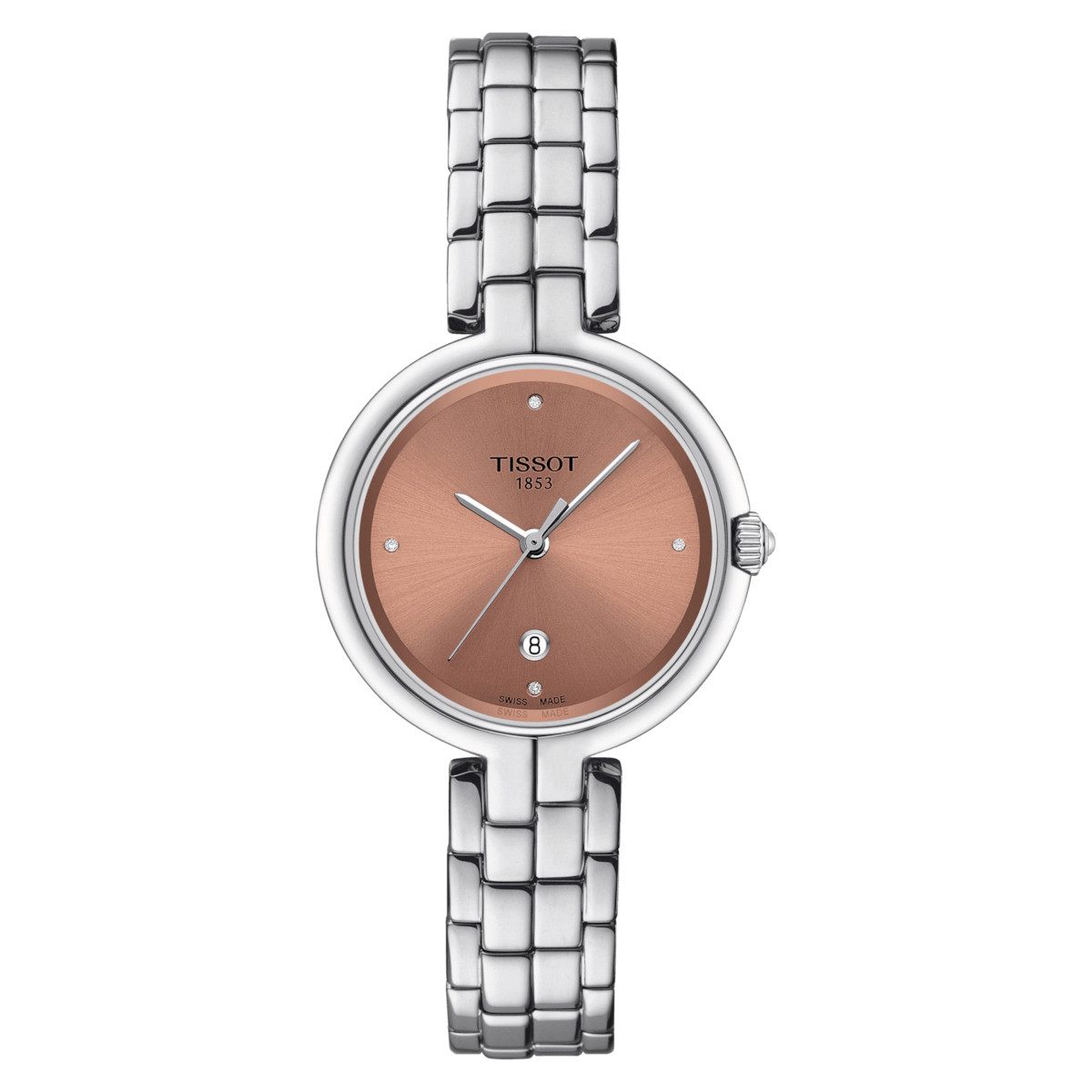 Tissot Flamingo Ladies Diamond Quartz Watch T0942101133600