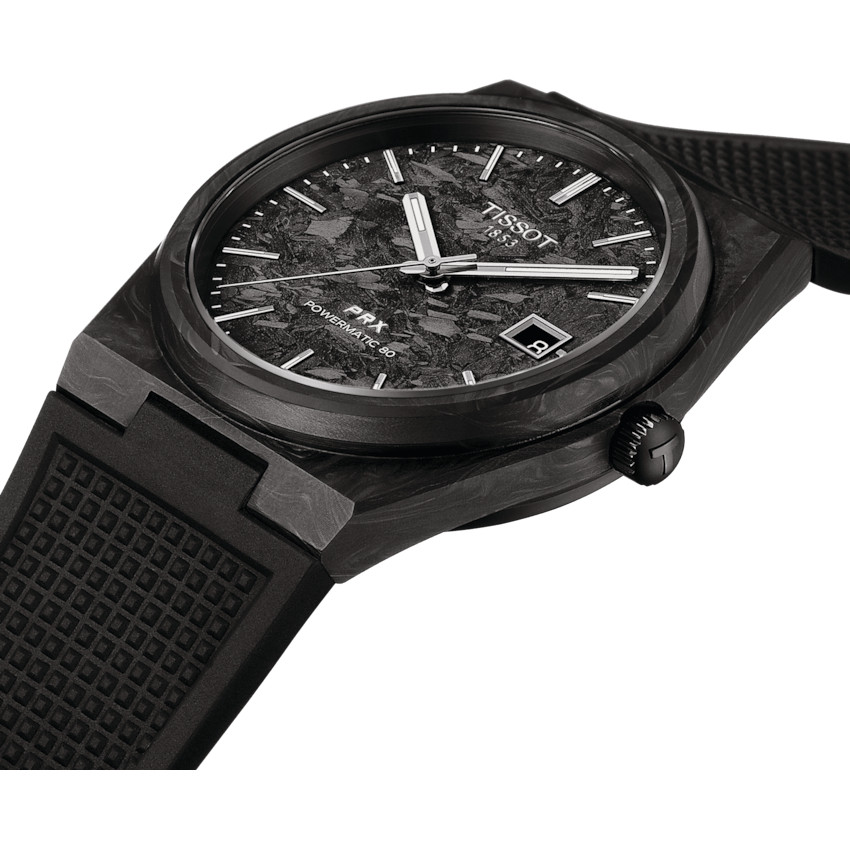 Tissot PRX Powermatic 80 Black Carbon Watch T1379079720100
