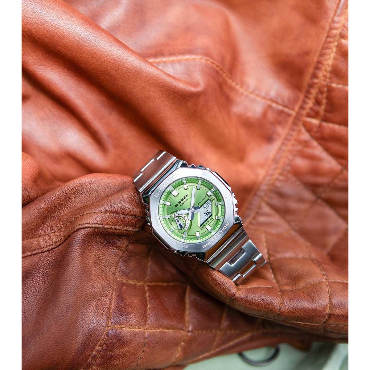 G-Shock Metal Covered 2100 Steel Edition Green Watch GM-2110D-3AER