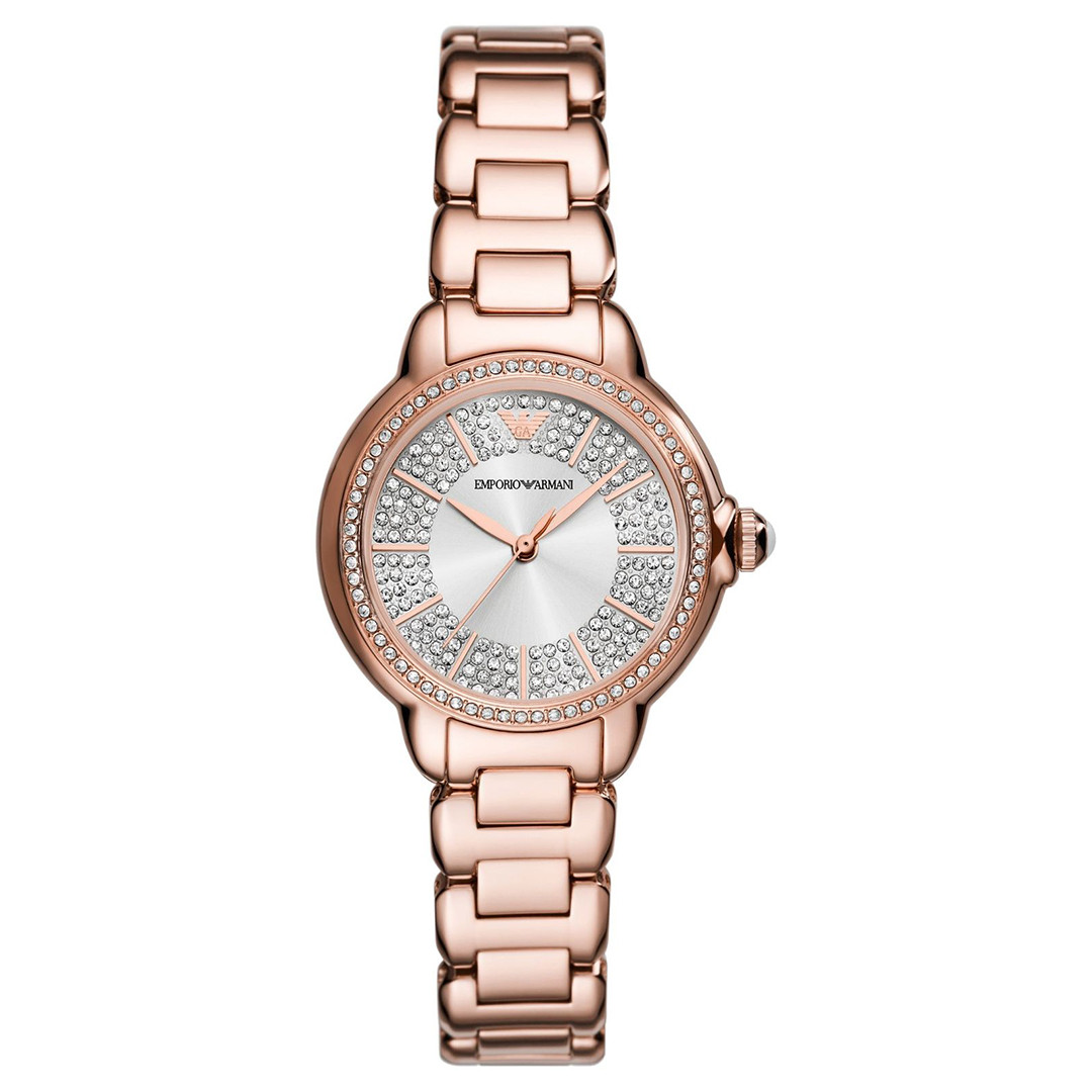 Rose Gold Armani Ladies Watch Diamonds Emporio Armani Ladies Mia - Main Image