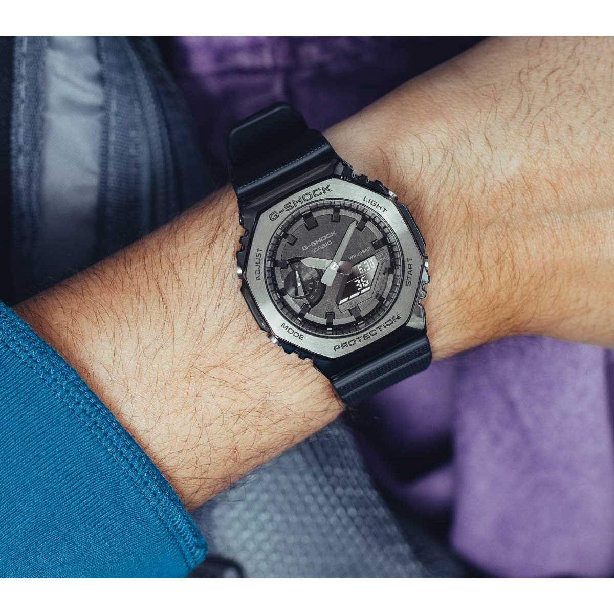 時計 AG-SHOCK GM-2100BB-1AJF L CAVERED G-Shock Metal Covered 2100 Series Watch GM-2100BB-1AER