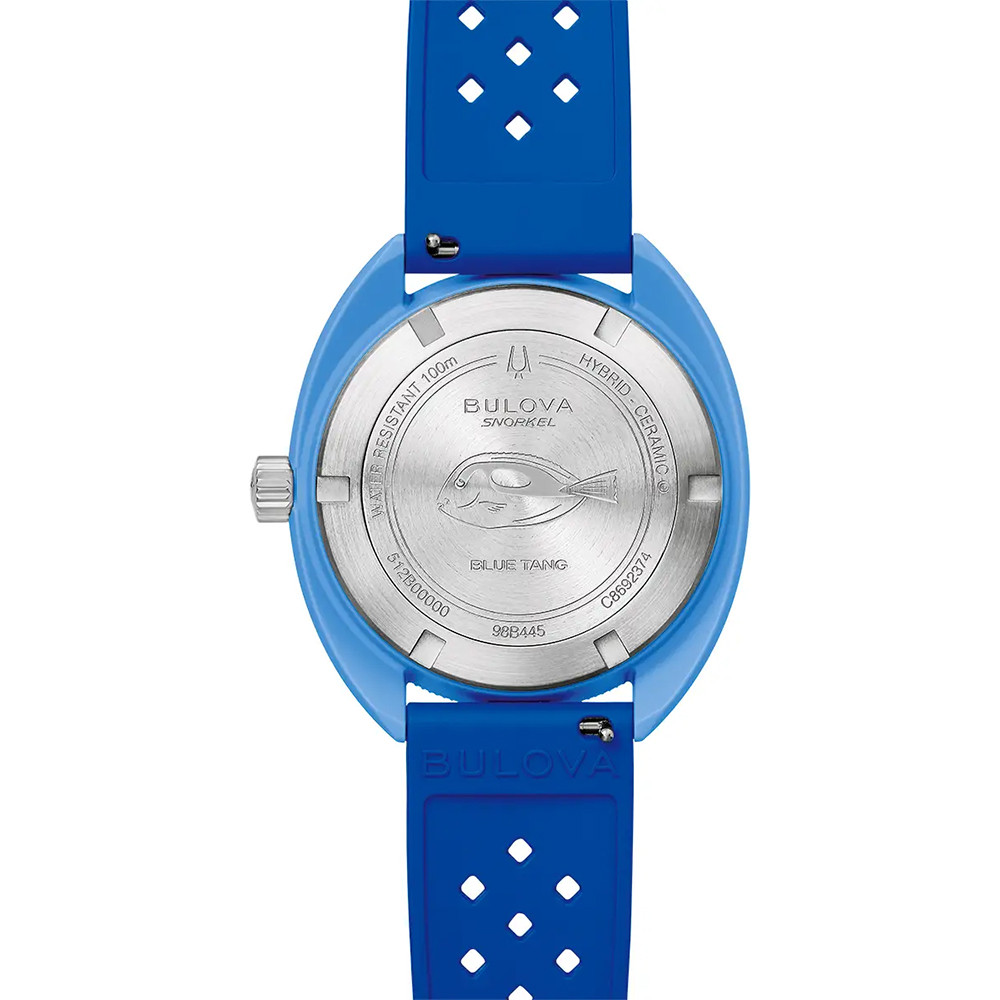 【極美品】スワロフスキー SCS限定 Color Blue Tang Fish Bulova Snorkel Blue Tang Fish Hybrid Ceramic Watch 98B445