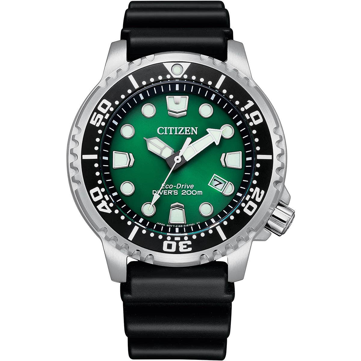 Citizen Promaster Diver's Eco-Drive Green Watch BN0154-01X
