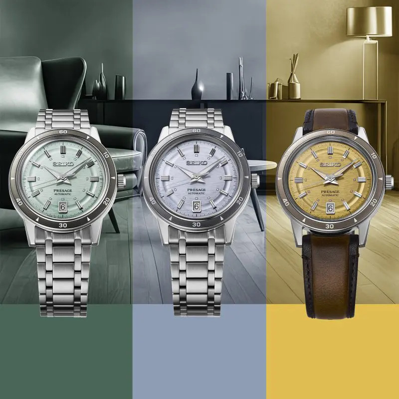 Seiko Presage Style 60s 39.5mm Automatic Silvery Violet Watch