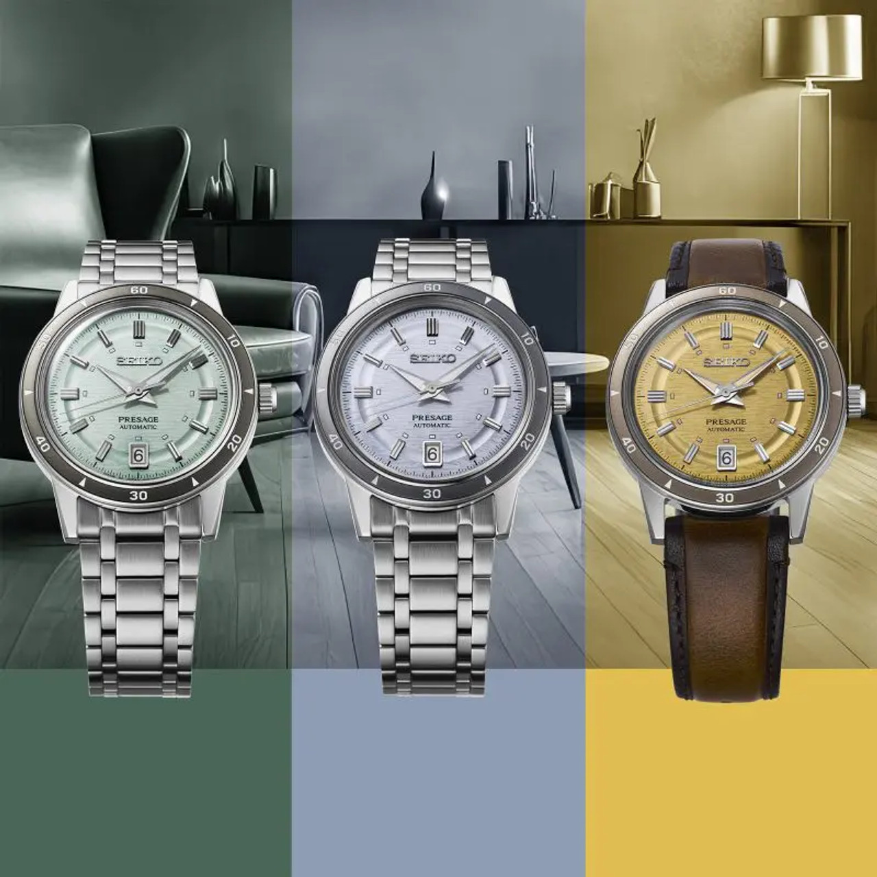 Seiko Presage Style 60s 39.5mm Automatic Ice Green Watch