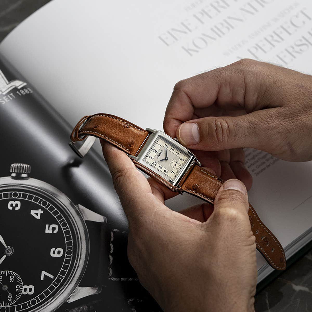 Alpina Heritage Carree Automatic Silver Watch AL-530SAC3C6