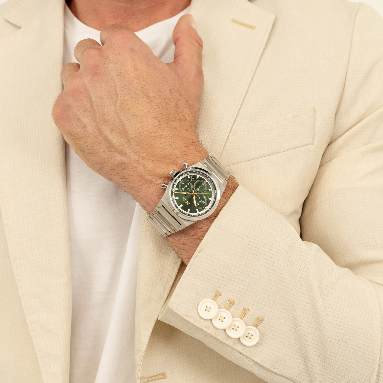 ＊＊＊gdt＊＊＊ BOSS Candor Watch 41mm Quartz Green Watch 1514220