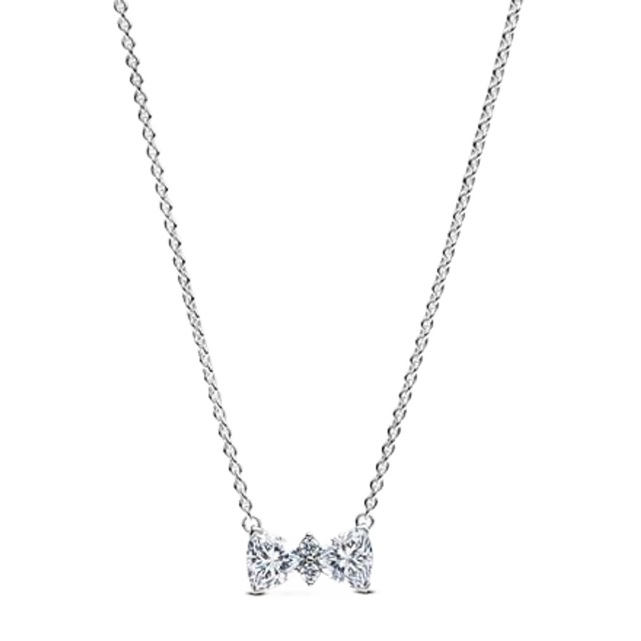 Pave Bubble Initial Necklace Silver Pandora Necklace Silver
