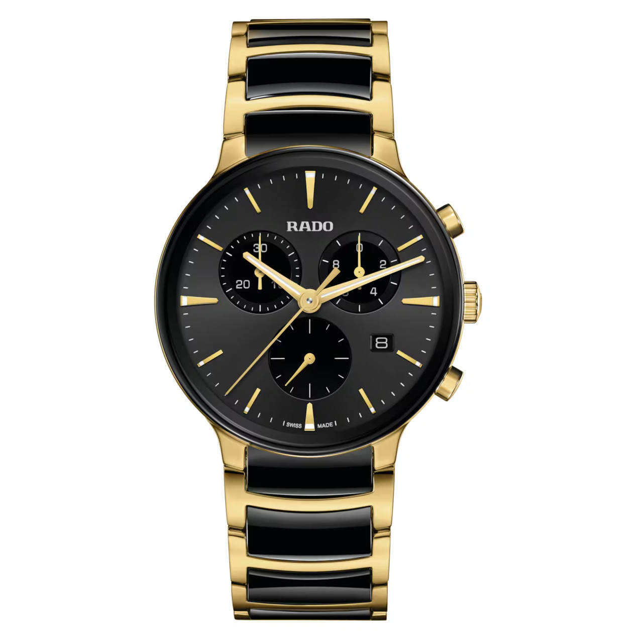 Rado Centrix Chronograph Watch Swiss Quartz Black R30211152