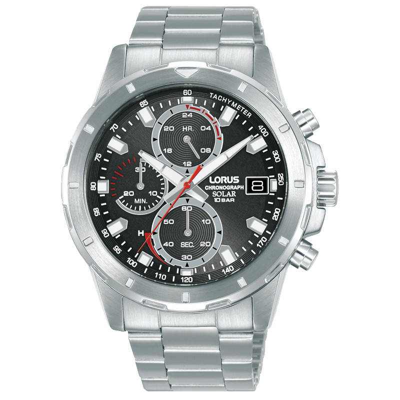 Lorus Chronograph Power Reserve Solar Black Watch RZ601AX9