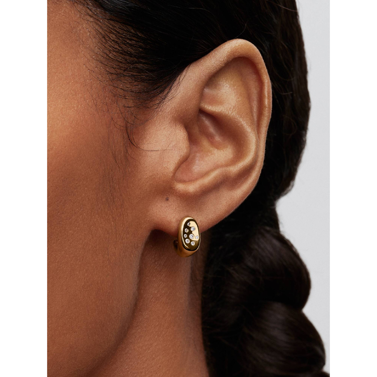 Pandora Organically Stud Earrings 14k Gold-Plated 264661C01