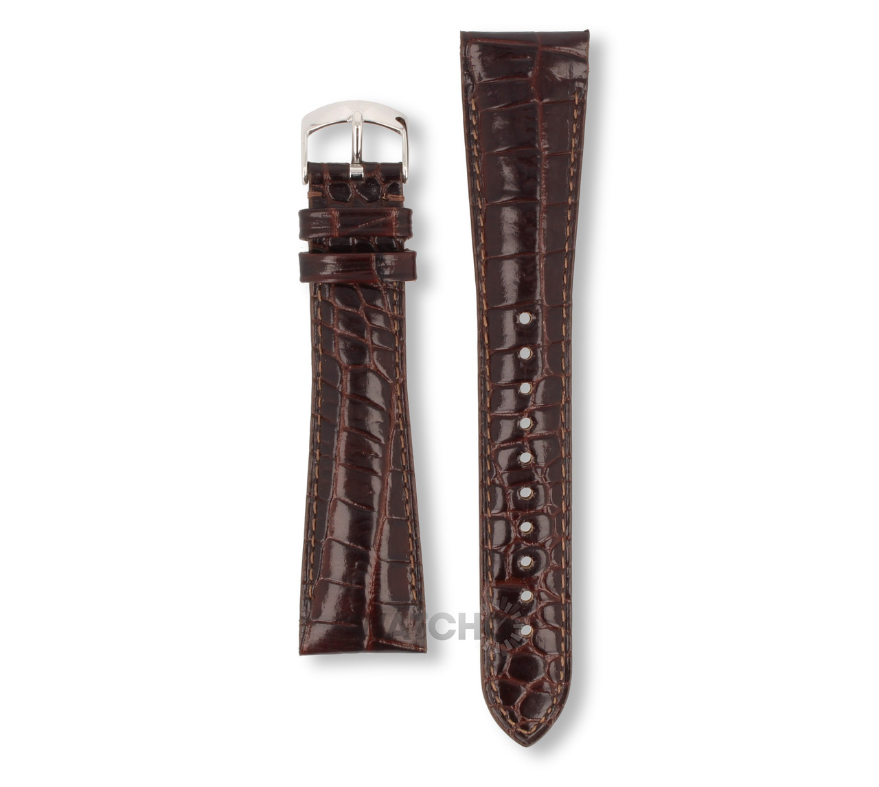 armani watch strap brown leather