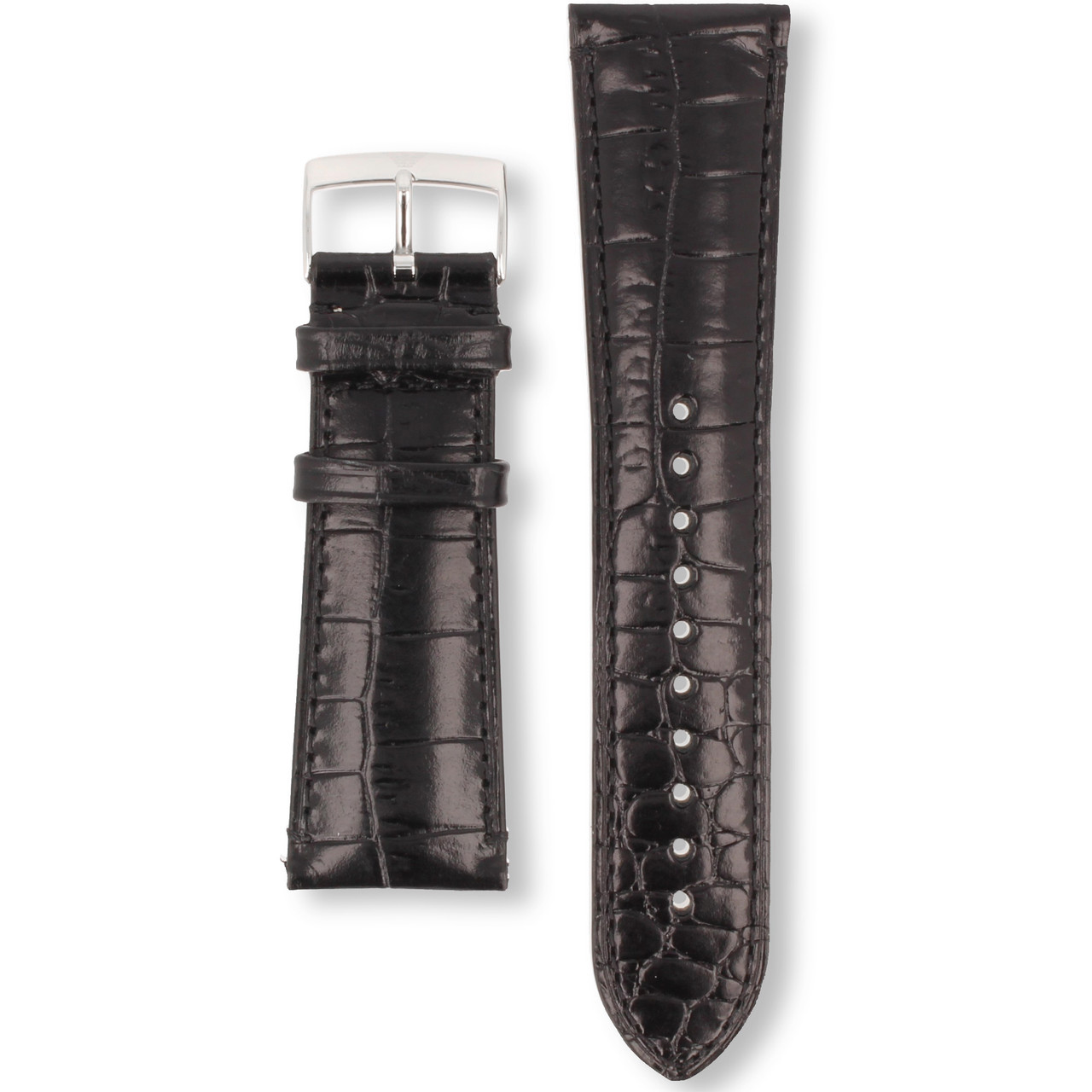 Armani Replacement Watch Strap For AR0263 Black Leather