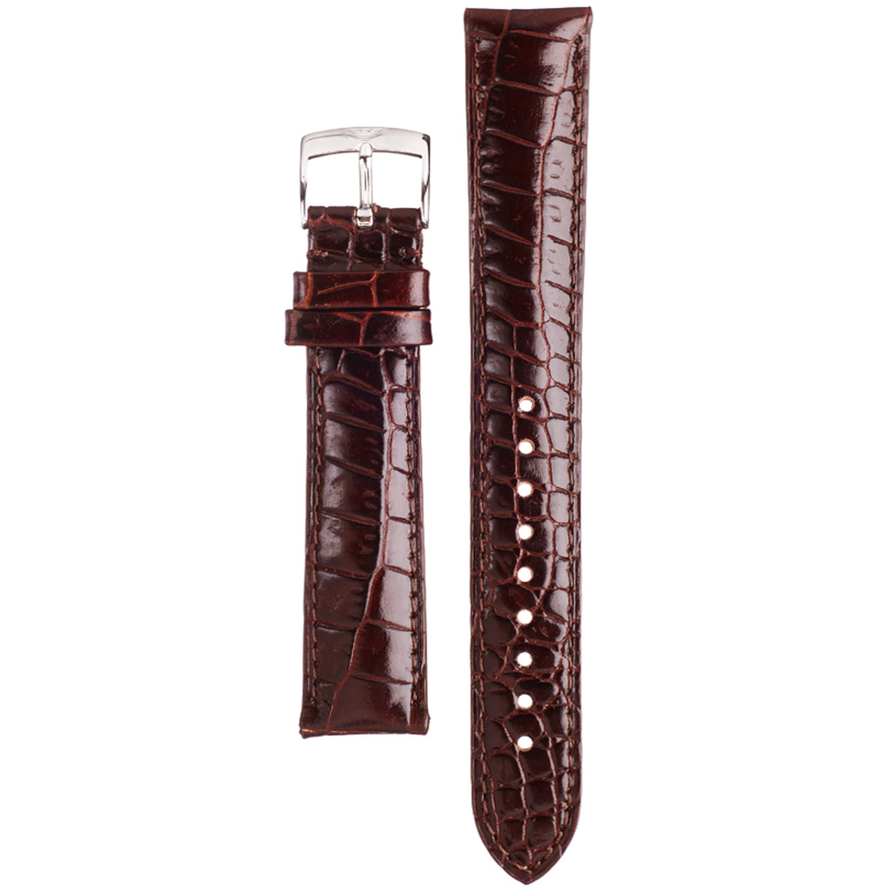 Armani Replacement Watch Strap For AR0404 Brown Genuine Leather With ...