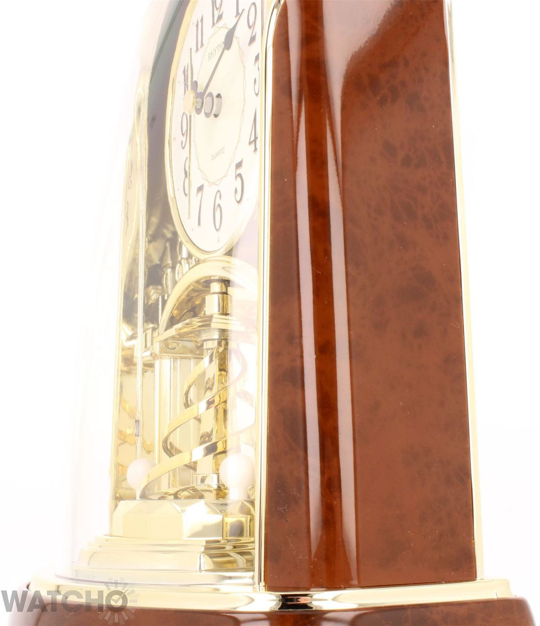 Rhythm Mantel Clock Two Tone Gilt Wood Pendulum 4SG713WS23