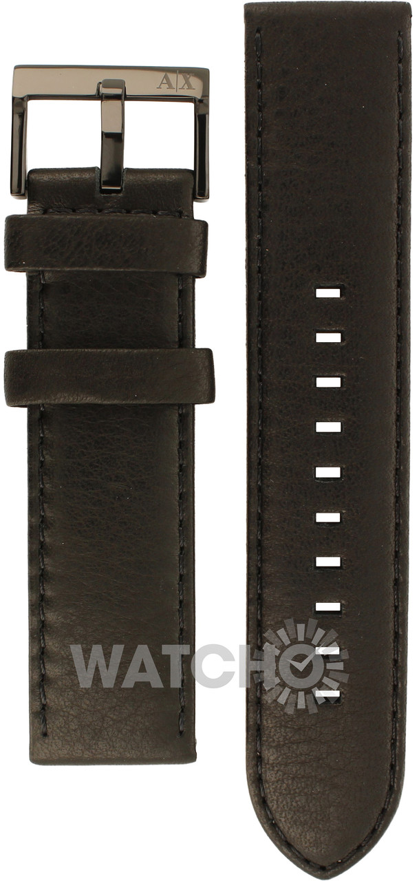 Armani Exchange Replacement Black Leather Strap For AX2098