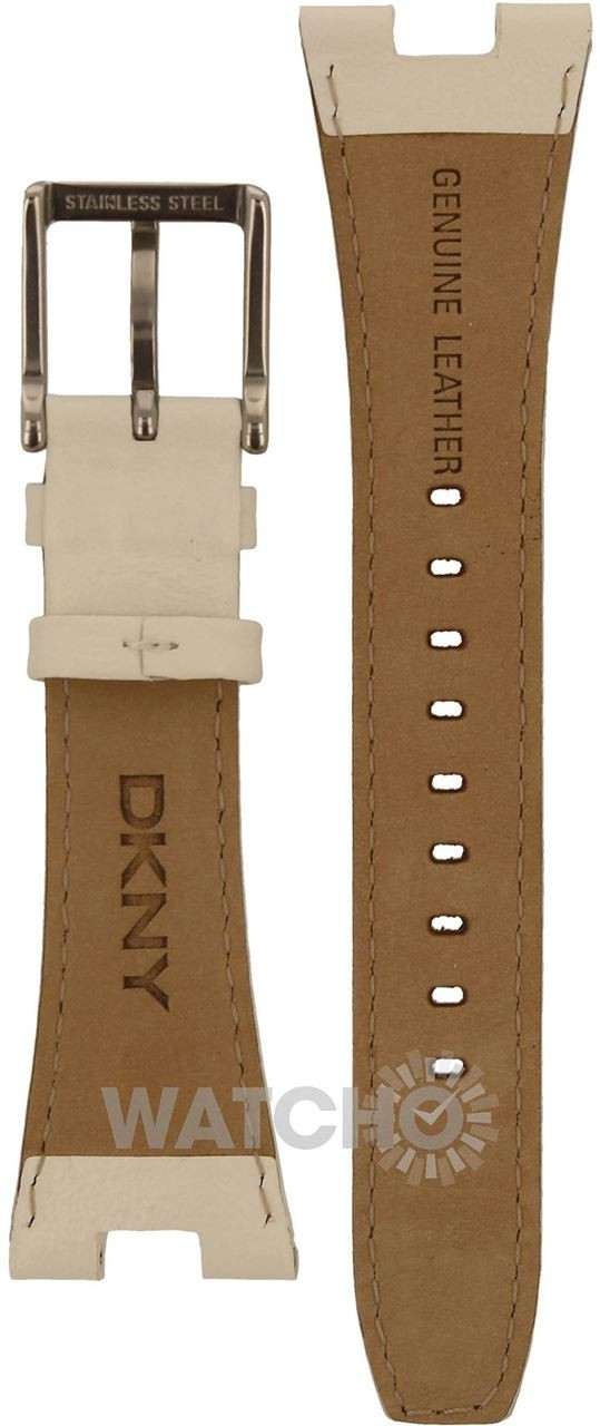 DKNY Watch Replacement White Leather Strap For NY4909