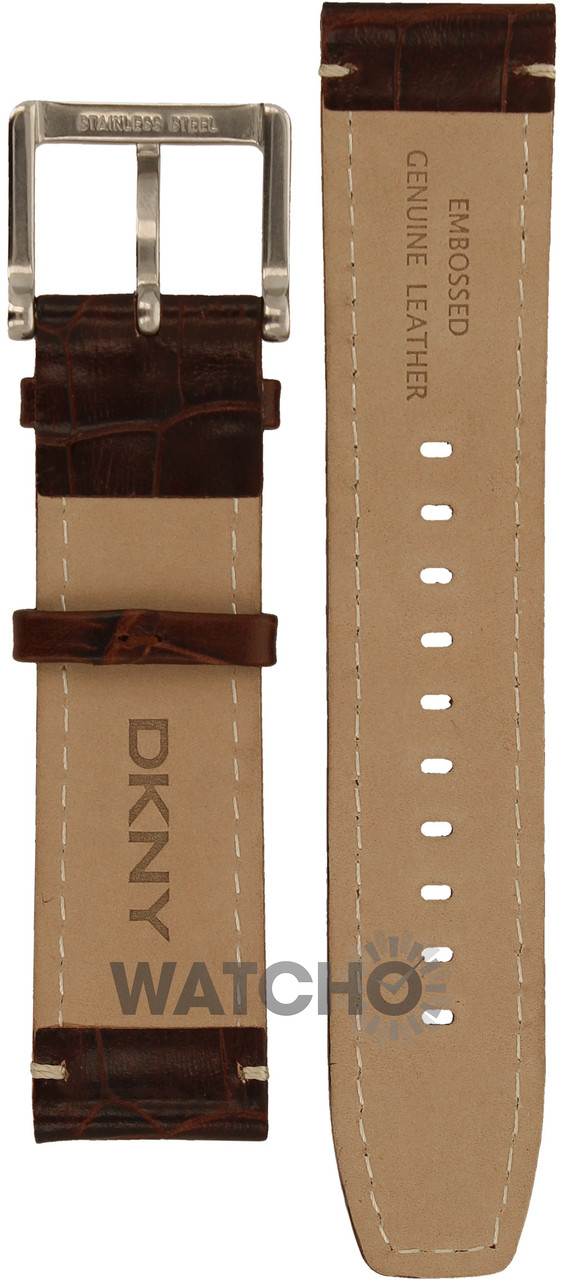 DKNY Watch Replacement Brown Leather Strap For NY1324