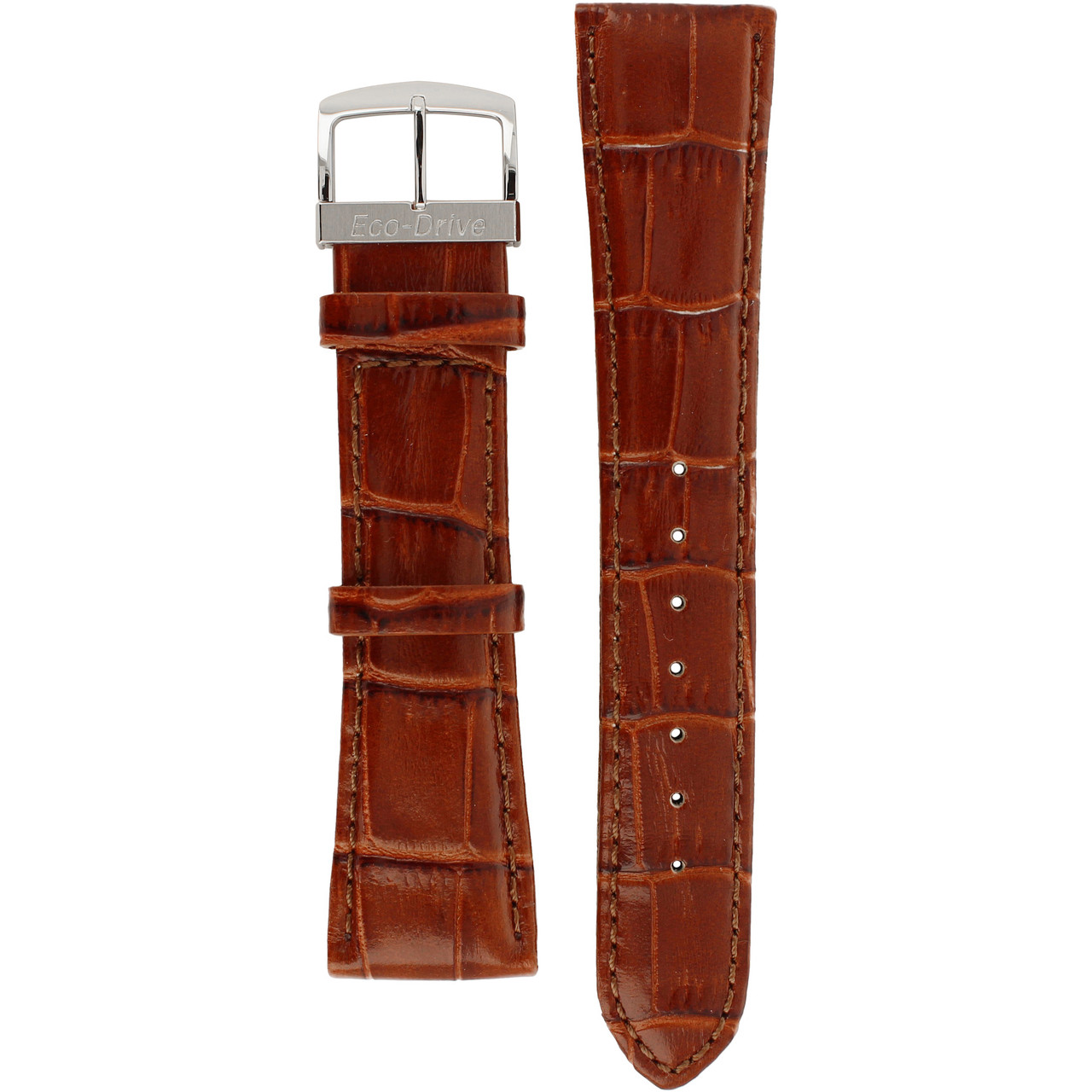 Citizen Replacement Strap Brown Crocodile Embossed Leather For BV1060-15E