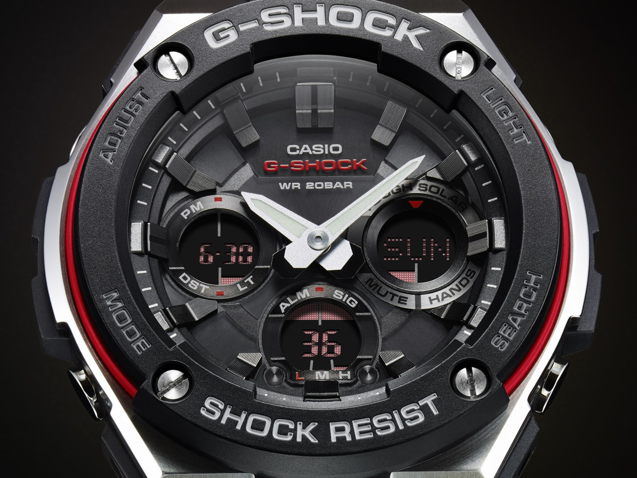 Metal G-Shock Stainless Steel Radio Controlled Solar Watch
