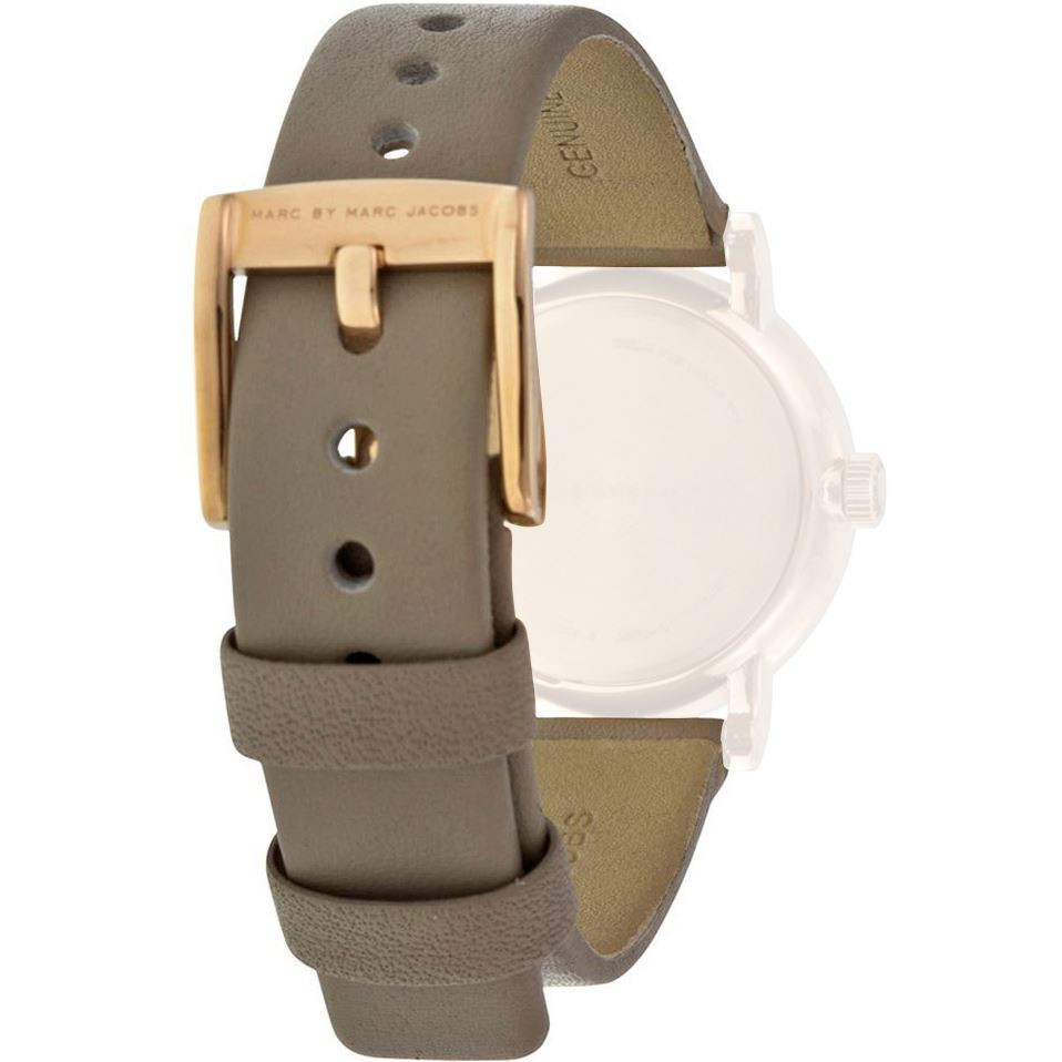 Marc Jacobs Replacement Watch Strap Grey Leather 14mm For MBM1318 With