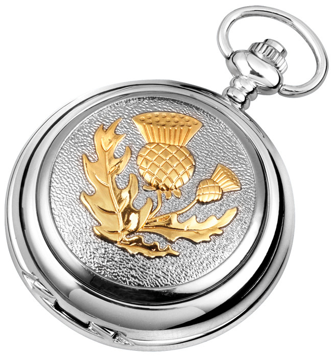Woodford Skeleton Pocket Watch For Men Chrome Finished with Chain 1907