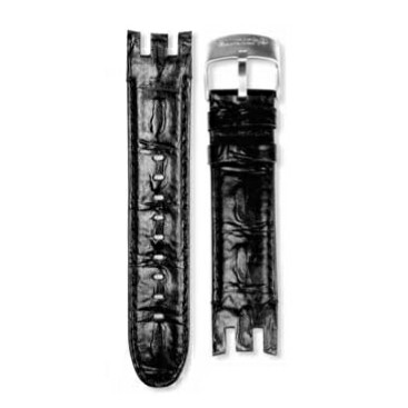 Swatch Watch Strap Leather Black Haze 21mm For AYRS413 With Free