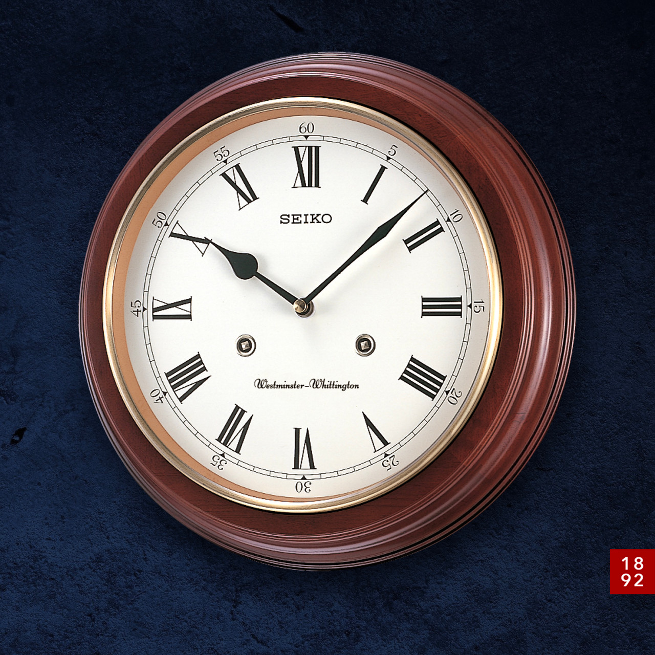 Seiko Westminster Chimes Alder Wooden Wall Clock QXH202B