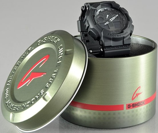 GA-100BBN-1AER Casio G-Shock Blackout Watch - Main Image