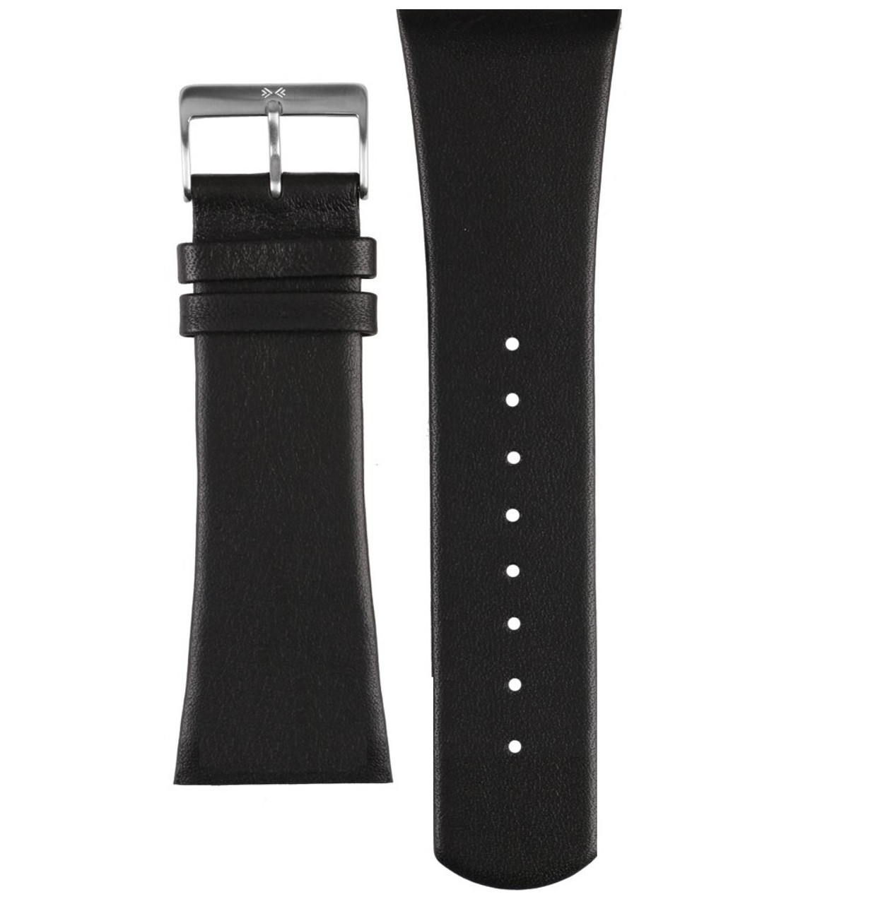 Skagen Replacement Black Leather Strap 28mm For SKW6070
