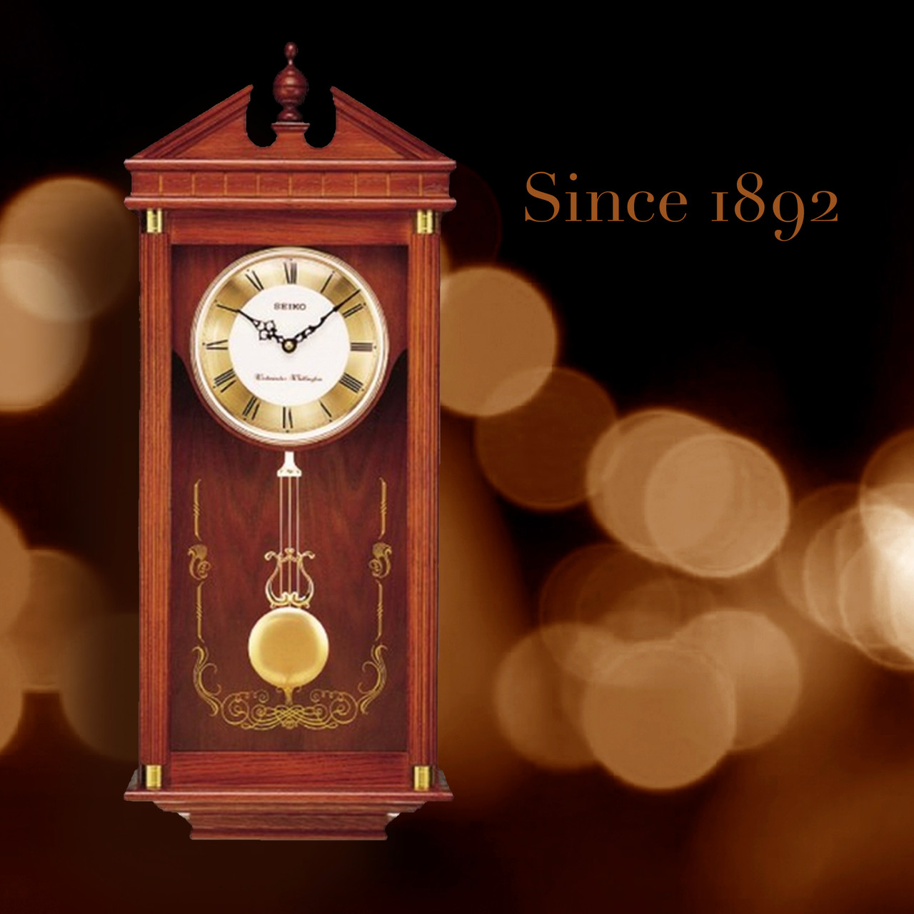 Seiko Westminster/Whittington Dual Chime Wooden Case Pendulum Wall