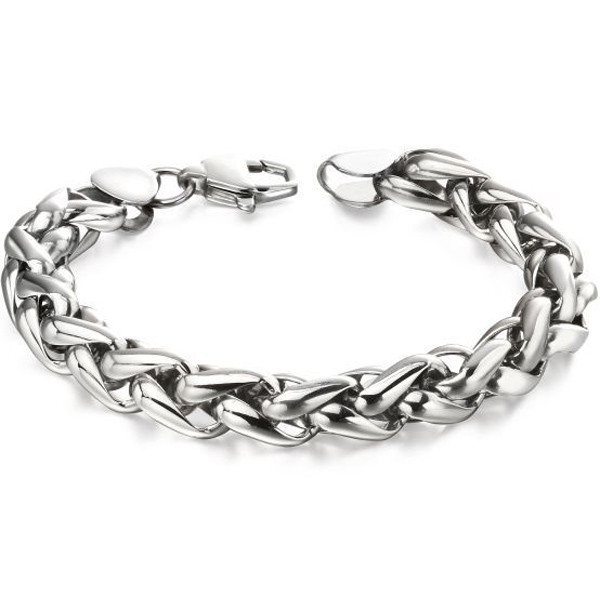Fred Bennett Men's Stainless-Steel Twisted Black Link Bracelet B5057