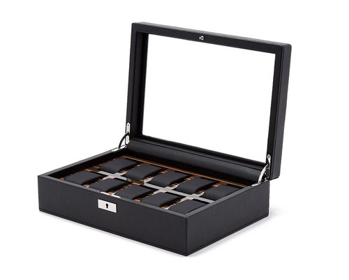 WOLF Roadster 10 Piece Leather Watch Box