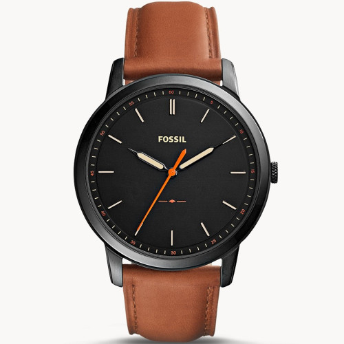 fossil leather strap watch