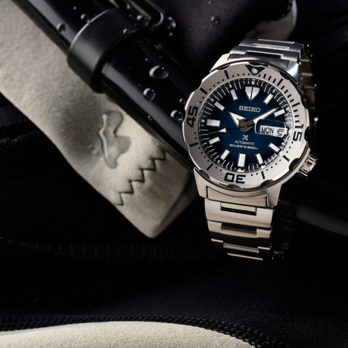 Seiko Prospex Antarctica Monster Save The Ocean Diver's Automatic Dark Blue Watch SRPH75K1 