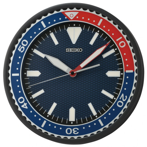 Seiko Contemporary Lumibrite Blue Dial Wall Clock QXA791J