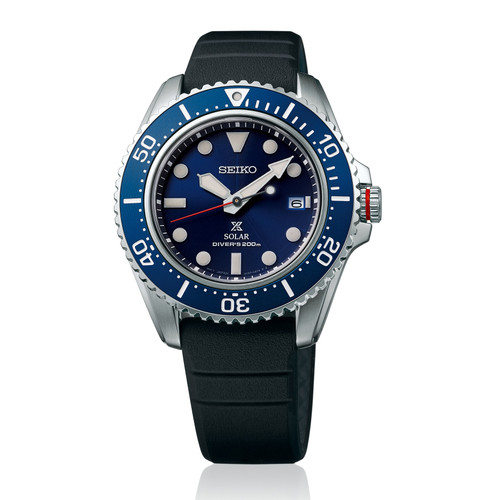 Seiko SNE591P1 Compact Solar Sapphire Pepsi Bezel Diver's Watch
