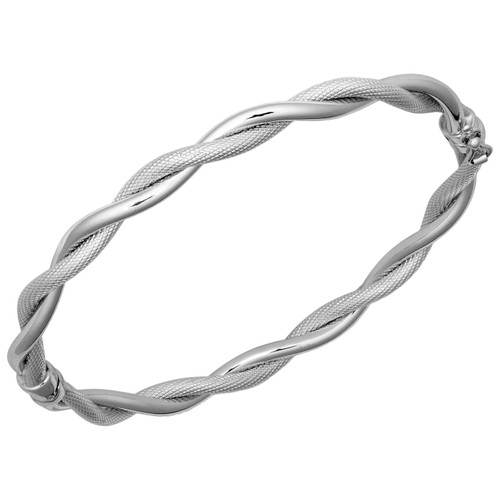 9ct Yellow Gold 5mm Polished Twist Bangle P702343