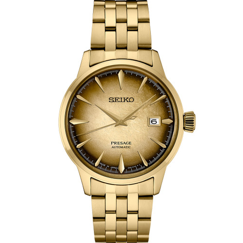 Seiko Presage Cocktail Time Automatico SRPG23J1 - Orologio Uomo Acciaio - Quadrante Bianco, Vetro Hardlex, Data 41h Riserva Di Marcia