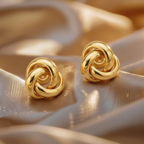 Triple Knot Stud Earrings | 18ct Yellow Gold | 7mm