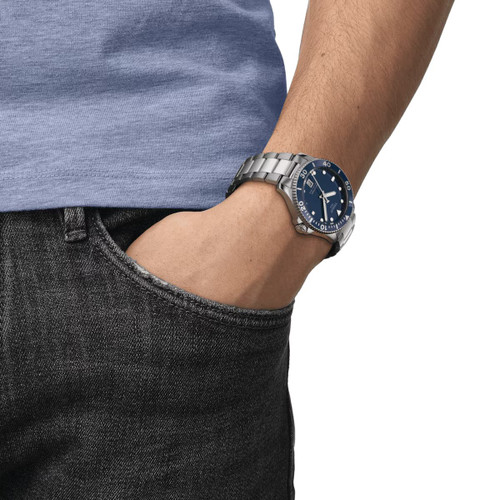 Tissot Seastar 1000 Watch | 40mm | Blue | Bracelet | T1204101104100