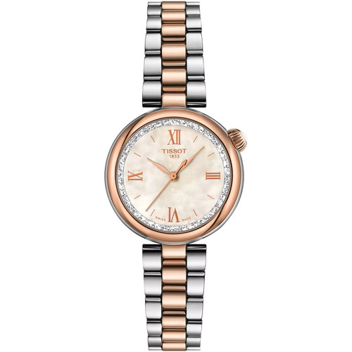 Tissot Desir Watch | 28mm | Swiss Quartz | Mother of Pearl | Two-Tone Rose Gold Bracelet