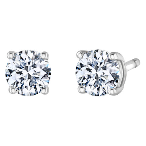 1Ct Diamond Studs Earrings | Round | Claw Set | 9Ct White Gold 1Ct Diamond Studs Earrings | Round | Claw Set | 9Ct White Gold